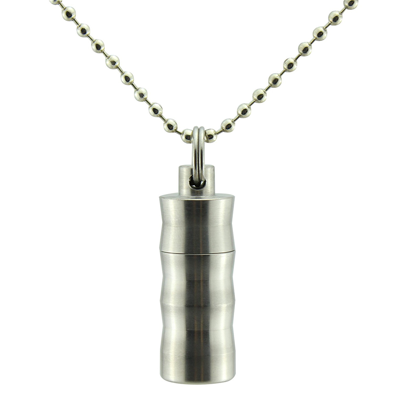 Titanium Watterproof Container Seal Case Capsule Pendant Perfume Bottle EDC