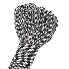 100ft Type III 7 Strand Core Paracord 550 Parachute (44# White+Black)