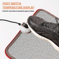 Electric Heated Floor Mats Under Desk, Foot Warmer – 110v Stone Grain