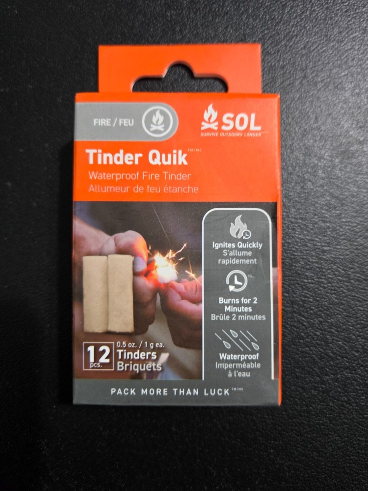 Survive Outdoors Longer 01400006 Tinder Quik White 12 Pack fire starting tinder