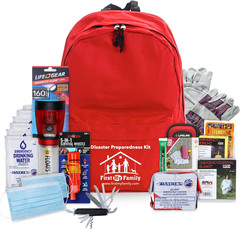 First My Family All-In-One Premium 2-Person Emergency Survival Kit | Hurricane &