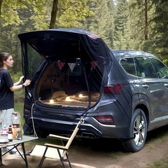 SUV Tailgate Mesh Screen – Enhance Ventilation & Mosquito Protection for Camping