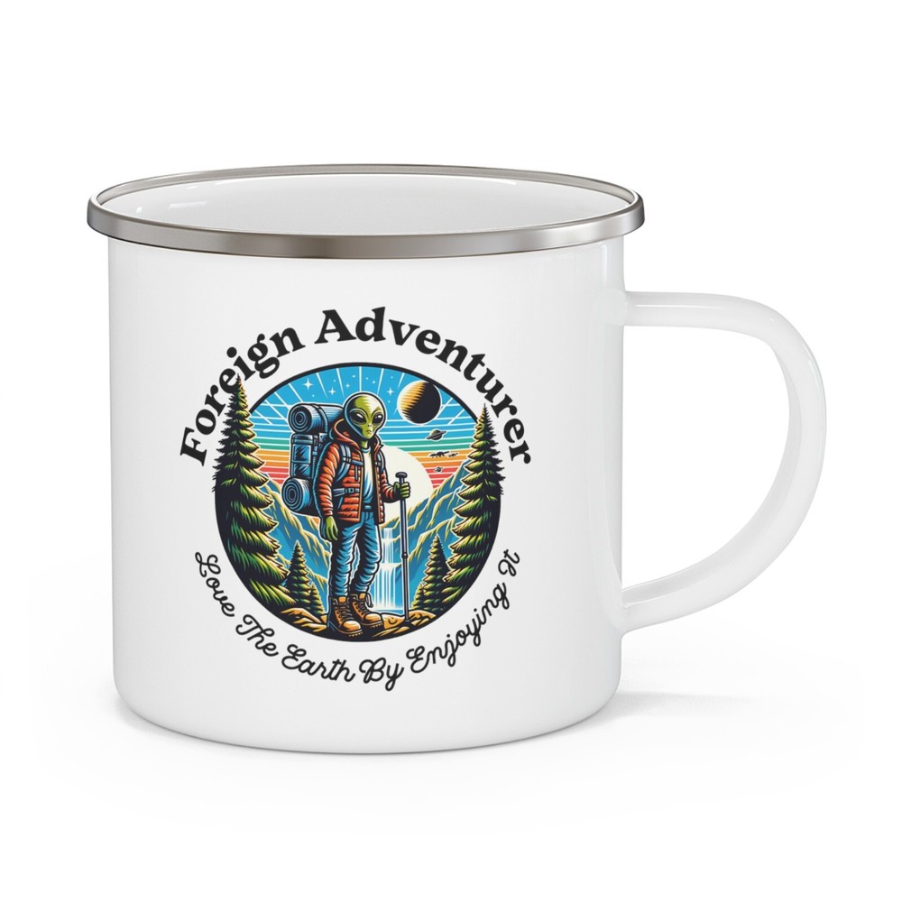 Alien Hiker Outdoor Adventure Camping Coffee Mugs