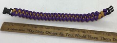Paracord Survival Bracelet 9.5” Long Purple & Gold Minnesota Vikings Colors NICE