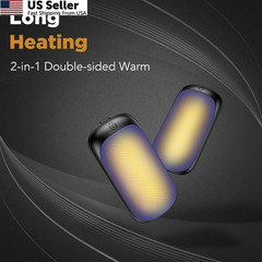 Lerat 2 Pack Hand Warmers Rechargeable, Portable Electric Black&Black*2
