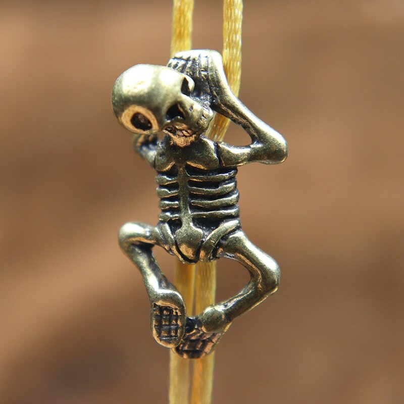 Brass Small Skull Baby Paracord Beads DIY Accessories Handle Lanyard Pendants