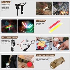 238Pcs Emergency Survival Kit and First Aid Kit, Professional Survival Gear Tool
