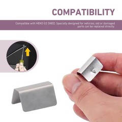 Fiknonk Car Wind Deflector Buckles 12 PCS Silver