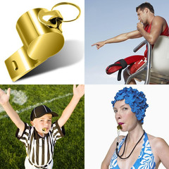 5 Packs Stainless Steel Whistle, Metal Warning Whistle with Lanyard for Referee