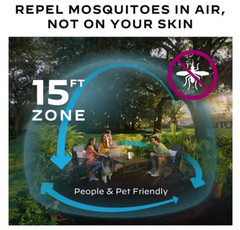 Thermacell Mosquito Repellent 15 Foot Zone No Spray or Scent Patio Shield BLUE