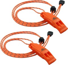 Durable Pea-less Emergency Whistles with Adjustable Clip Lanyard – 120 dB Sound