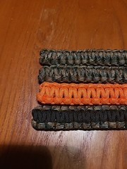 8 Inch Paracord Bracelet With Copper Wire Core – 4 Pack – Camo/Black/Orange