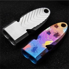 Titanium Emergency Whistle EDC Safety Survival Whistle Outdoor Pet Training Gift