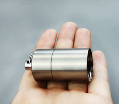 Titanium 3 Groups Storage Case Capsule Seal Container Keychain Outdoor EDC Tool