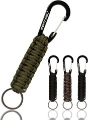 4 Pack llaveros de cuerda Paracord para exteriores supervivencia senderismo NEW!
