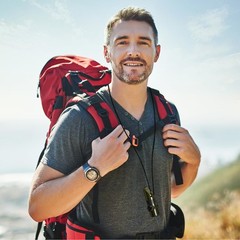 Survival Whistle, 7-in-1 Outdoor Multifunctional Tool Safety Whistle with Lan…