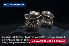 Copper Owl Paracord Beads for Survival Knife Lanyard, Keychains, Zipper,with Hol