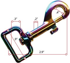 Rainbow Leash Clip – Swivel Snap Hook for Dogs, Paracord, Webbing, Bags, DIY