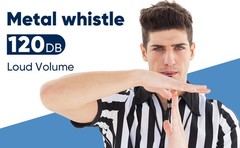 Guirnd Coach Whistle 4P, Stainless Steel Coaches Whistle with Lanyard, Loud