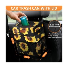 Vankor Car Trash Can for Car Cute,Bag Bin Hanging Waterproof Automotive Garba…