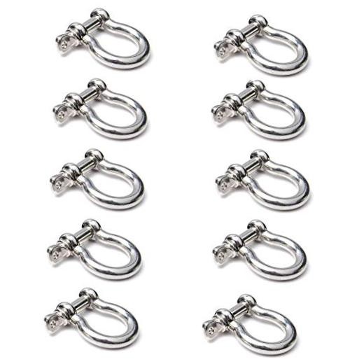Metal for Emergency Survival Paracord Bracelet Parachute Silver Bow Shackle