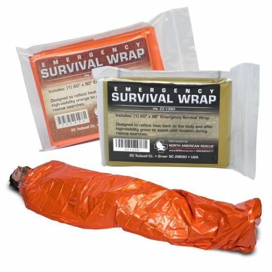North American Rescue Emergency Survival Wrap – 60″Wx90″L Full Body Wrap