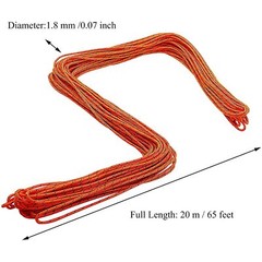 1.8mm Fluorescent Reflective Guyline Tent Rope Camping Cord Paracord65 Feet