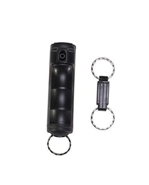 Pepper Spray Gel—Police Strength—Flip-Top & Finger Grip—Quick Release Black
