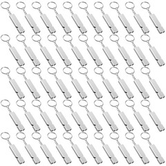 Lemecima 50Pcs Emergency Whistles Lifeguard Safety Whistle with Lanyard and