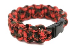 Paracord Bracelet 550 Black Tactical 3/8″ Buckle (Orange Blaze Camo) Hand Made