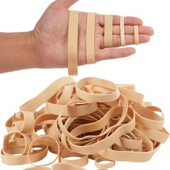HAIDIBAO-Rubber Bands Assorted Sizes 65Pcs Beige Mixed Wide Elastic