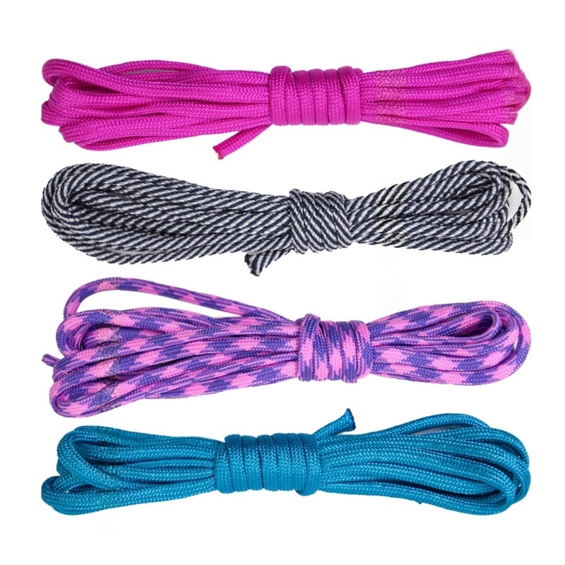 4Pcs Heavy Duty Paracord Rope 4mm Polyester Paracord String Rope for Keychain