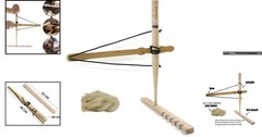 Bow Drill Fire Starter Kit: Primitive Wood Survival Tool for Outdoor Learning
