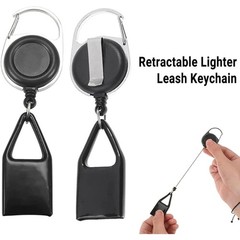 Pants Lighter Clip, Black Retractable Lighter Belt, Anti Lost Retractable Cover,