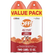 Off! 6 Ounce(s) Active Outdoor Spray – Sweat Resistant – New Sealed (2pk)