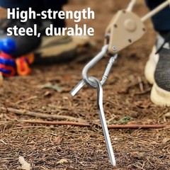 RITDVNI 20Pcs 7″ Tent Pegs Ground Stakes, Metal Camping Peg Silver