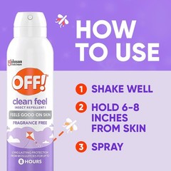 OFF! Clean Feel Insect Repellent Aerosol with 20% Picaridin – Long-Lasting DEET-