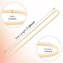 Large Rubber Bands, 120 Pcs, 7×1/8 Inches, Light Beige Big Rubber Bands, Giant