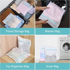 OTraki 2 PCs Mesh Laundry Bag for Delicates 12″ x 16″ 12 x 16 inch, White