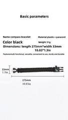 Parachute Woven Bracelet Compass Survival Hand Rope Outdoor Camping Emergency
