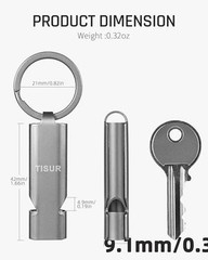 Loud Emergency Whistles,130db+ Lifeguard Safety Whistle Stainless (1-pack)