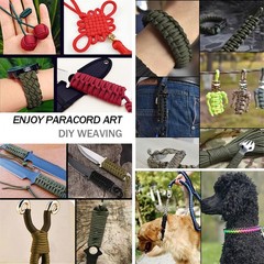 21 Colors Paracord (10FT Each Color), 550lb Parachute Cord Combo 10ft, Mixed