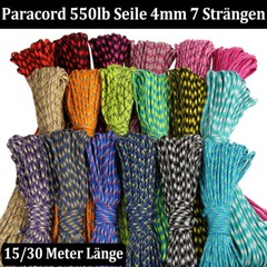 200 Colors 50-100FT 4mm 550 Paracord Micro Cord Parachute Cord Tent Lanyard Rope