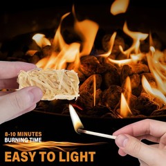 HGD Natural Fire Starters 256 Pcs Waterproof & Odorless Charcoal Starters fo…