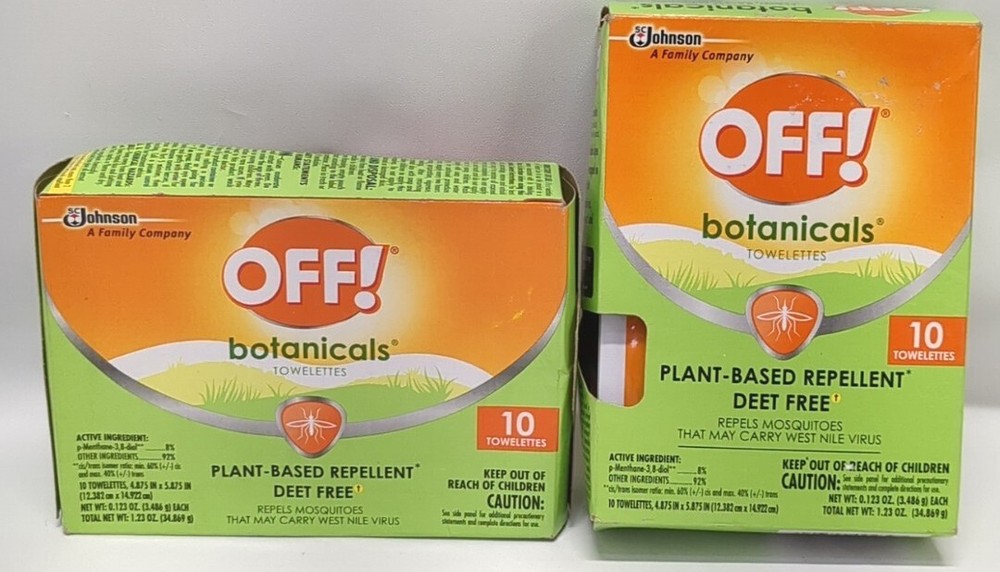 Off! Botanicals 694974 Insect Repellant Towelettes – 10 count.