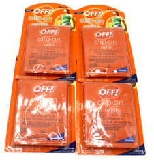 Lot of 4 PKs OFF! Clip-On Mosquito Repellent 2 Refills/Pack 8 Total Sealed New