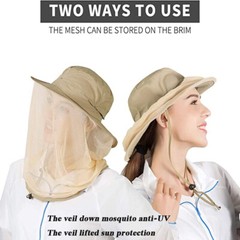 Mosquito Head Net Hat Outdoor Bee Bug Mesh Protection Sun Cap For Hiking Fishing