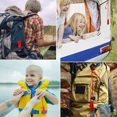 AUGSUN 10 Pcs Safety Whistle Marine Whistle Plastic Whistles with Lanyard for Em
