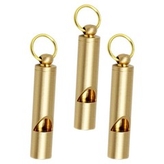 3Pcs Vintage Copper Whistles Referee Survival Keychain Pendant