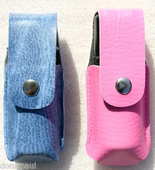 2 ounce oz Police Magnum leatherette case pepper spray holster with belt clip